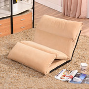 懒人沙发榻榻米单人地板折叠沙发小户型飘窗阳台沙发床布艺简约(米色)