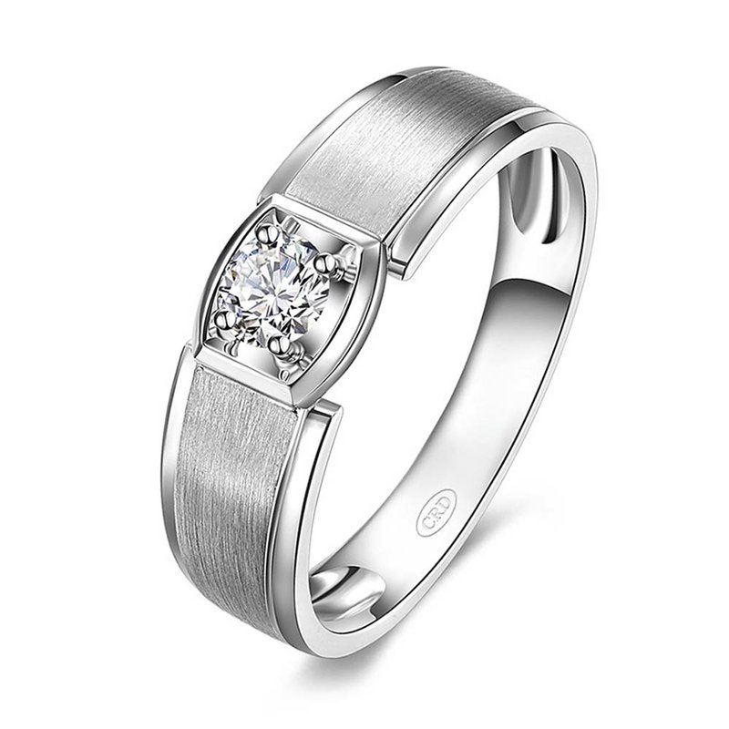 钻石饰品crd克徕帝睿智18k金钻石男戒精致大气简约求婚结婚钻石男士