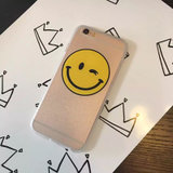 亿和源iphone6s手机保护壳创意笑脸各种表情包透明保护套(开心--5s)