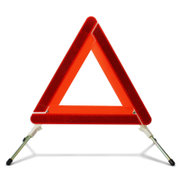 车德克（CEDEKE）DK-45车用金属支架亚克力三角反光安全警示牌（红色）