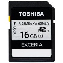 东芝（TOSHIBA）存储卡 极至瞬速SDHC UHS-I卡 16G 读95M/S 写60M/S 日本制造【真快乐自营  品质保证】SD卡  高速存储，原装进口