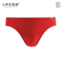 LPCSS品牌男士内裤低腰男三角裤莫代尔单层透气裤裆加大码纯白色(本命红 L)