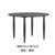 北欧简约现代餐桌家用小户型实木圆桌椅组合4人小圆桌ins网红表情(橡木黑色 直径120高度75)第2张高清大图