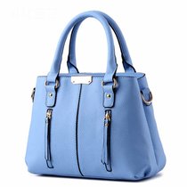 DS.JIEZOU女包手提包单肩包斜跨包时尚商务女士包小包聚会休闲包2090(浅蓝色)