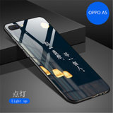 oppoa5手机壳 OPPO A5保护套 oppo a5 手机套 全包防摔硅胶软边钢化玻璃彩绘保护壳(图1)