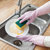 家务清洁乳胶手套厨房清洁刷洗碗橡胶手套家用洗衣防水PVC手套(粉色 默认)