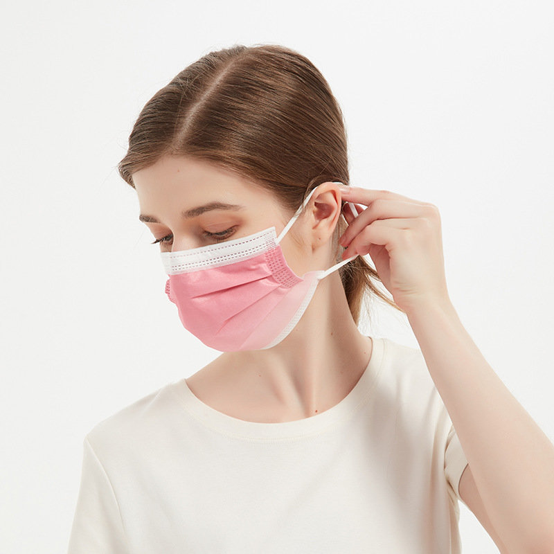 一次性口罩三层亲肤款舒适不勒耳成人防尘面罩宽耳带防护口罩mask独立