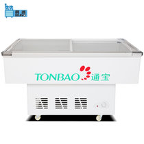 TONBAO/通宝 SC-1380超市冰柜卧式斜面海鲜展示柜 急冻烧烤冷柜商用展示柜