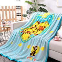 毛毯子午睡办公室薄款被子儿童卡通冬季床单法兰绒毯(鸭星部落毛毯)