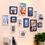 龟兔 现代照片墙贴客厅地中海欧式相框组合挂墙卧室儿童小相片墙创意(纯白蓝)