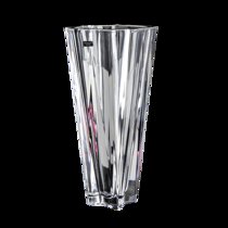 新品捷克原装进口BOHEMIA水晶玻璃花瓶 时尚简约插花摆件透明花瓶(捷克原装法兰花金色花瓶（41CM）)