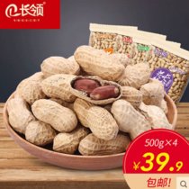 长领休闲零食小吃奶香卤味蒜香咸干花生500g*4袋坚果炒货河南特产