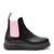 Alexander McQueen黑色皮革糖粉色侧饰及踝靴586398-WHX52-112339黑 时尚百搭