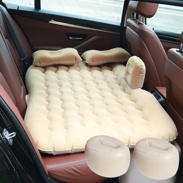 车载充气床汽车后排座气垫床车内睡觉旅行床垫神器轿车自驾游床车米色