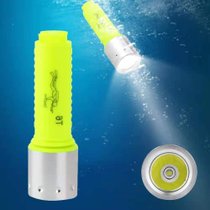led潜水手电筒 潜水灯潜水手电筒户外50-200米防水手电筒塑料(默认)