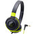 铁三角(audio-technica) ATH-S100 头戴式耳机 线控带麦 低音强劲 隔音好 黑绿色