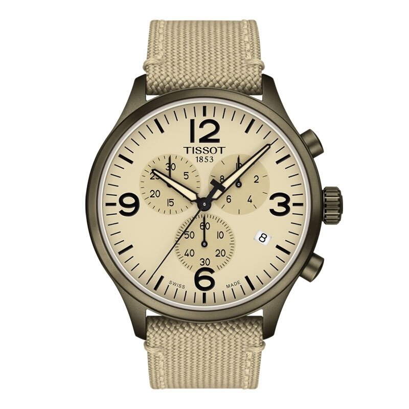 瑞士品牌表tissot天梭瑞士手表新品速驰系列皮带石英男士手表象牙盘