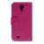 酷玛samsung三星i9500手机壳s4手机套盖世4手机保护套荔枝纹 (玫红)