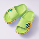 SUNTEK儿童拖鞋新款夏季居家室内防滑厚底外穿凉拖鞋可爱卡通恐龙拖鞋(26/27（内长：17cm) 206水果-绿色)