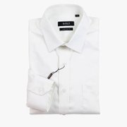 DANUO狄亚诺专柜正品 新款真丝混纺 商务休闲男士正装长袖修身衬衫(白色-00 39)
