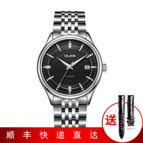 帝浪(DILANG)男士手表进口自动机械机芯钢带皮带经典时尚绅士腕表K9(钢色)