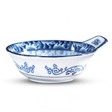 参宝 进口 釉下彩餐具陶瓷碗青花瓷韩式米饭碗家用汤碗吃饭碗 5.3英寸手柄碗
