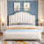 吉木多 小美式实木床 1.8米主卧欧式双人床现代简约白色软靠1.5m卧室婚床(1.5*2米象牙白 床+床垫+床头柜*1)