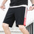卡郎琪 沙滩裤男五分裤2020新款夏季外穿拼接运动裤潮学生大码男士休闲裤(KXP-S16黑色 XL)