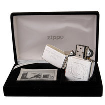 之宝zippo打火机20309加拿大枫叶 独立编号限量款 镀铬拉丝雕刻 收藏纪念款