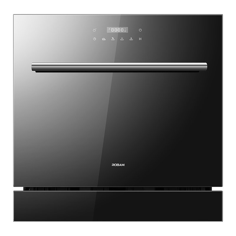 老板robam洗碗机双层旋风喷淋强效去除重油污洗碗机钢化玻璃嵌入式
