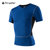 男士PRO紧身运动健身跑步 弹力排汗速干衣服短袖衫T恤tp8011(蓝色 M)