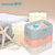茶花双层香皂盒沥水肥皂盒旅行创意欧式浴室无盖塑料便携双格防水(两个装)第2张高清大图
