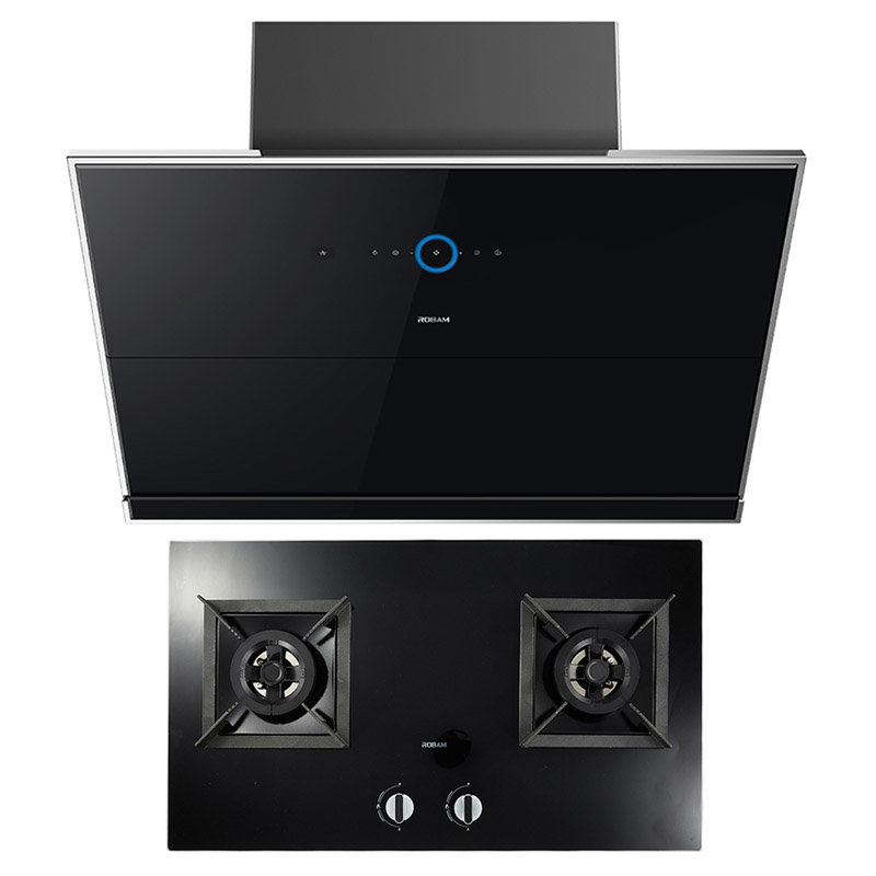 老板robamcxw2605915sjzt7b031钢化玻璃侧吸烟灶套餐