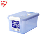 爱丽思IRIS 小号手提式奶瓶透明有盖箱子塑料收纳箱整理储物箱 HKB-5/8(蓝色 5.2L)