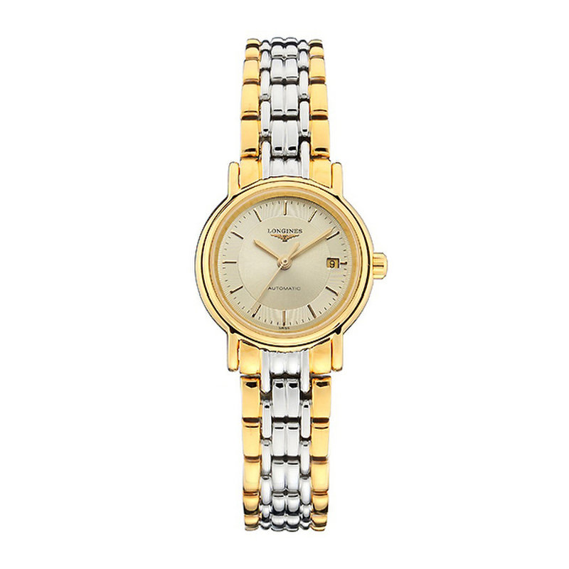 longines浪琴表瑰丽系列金色表盘自动机械女表l43212427全球联保