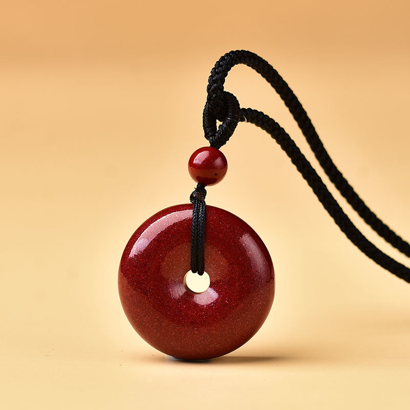 朱砂原石天然观音男女弥勒佛吊坠项链情侣手机链钥匙扣挂件饰品款式一