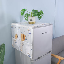 多彩几何碎花冰箱盖布防尘罩 家电防水盖巾家用冰箱罩挂袋(企鹅 默认)