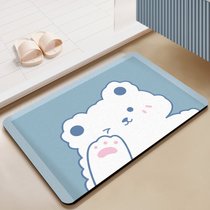 硅藻泥速干地浴室卫生间门口垫吸水防滑脚垫洗手间厕所地毯软垫子(80x120cm【吸水速干】 wink【长方形】)