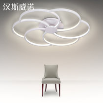 后现代简约时尚led吸顶灯 创意客厅灯花圆形卧室书房灯HS102152(60*60 5头 无极调光 55W)