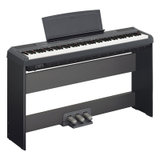 雅马哈（YAMAHA）P115B P115WH 数码雅马哈电子钢琴 88键 重锤 P105升级款(黑色 黑色琴头+三踏板+木架)
