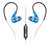 DQ100有线运动耳机 双动圈入耳式耳机音乐运动重低音挂耳电脑笔记本平板电脑MP3通用带麦耳塞HIFI 手机耳机(蓝色)