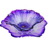 韦特Waltherglas果盘果斗 紫色向日葵水晶玻璃2件套