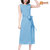 欧美时尚无袖连衣裙女2021夏季新款女装气质收腰中裙子(天蓝色 S)