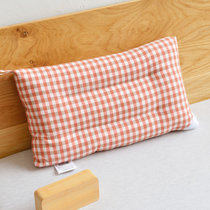 优衣库家纺 儿童小格系列水洗棉枕芯枕头UNBL017(粉玉 实物拍摄图)