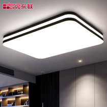 东联LED吸顶灯具客厅灯长方形现代简约黑白间条书房卧室灯饰x86(小号白色/三档变光32W)