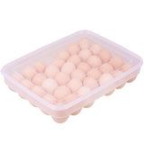 鸡蛋收纳盒冰箱鸡蛋盒家用带盖防震鸡蛋架托塑料保鲜盒包装盒34格(34格鸡蛋盒 默认版本)