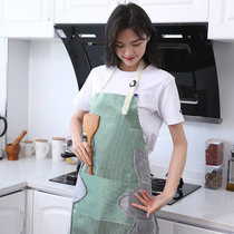 一匠一品YI JIANG YI PIN 多功能厨房防水防油擦手围裙可调节 洗碗手套女防水橡胶乳胶厨房耐用(绿色)