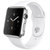 Apple Watch 智能手表（42毫米不锈钢表壳搭配白色运动型表带 MJ3V2CH/A）