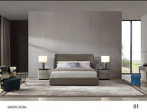 法卡萨 臻品生活 身份象征 欧式床双人床真皮奢华婚床现代美式主卧床8210(布/纳米科技皮)
