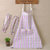 韩版可爱碎花情侣围裙厨房家居工作服店员背带式帆布带袖套套装(粉条花+袖套)